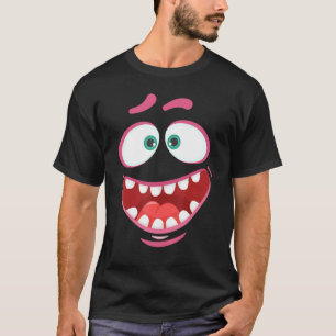 T-shirt Costume visage monstre Halloween Enfants Adultes 5