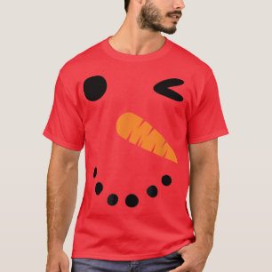 T-shirt Costume visage Snowman Robe fantaisie Temps hiver