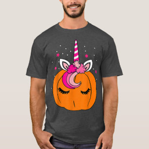 T-shirt Costume Visage Unicorne Citrouille facile Hallowee