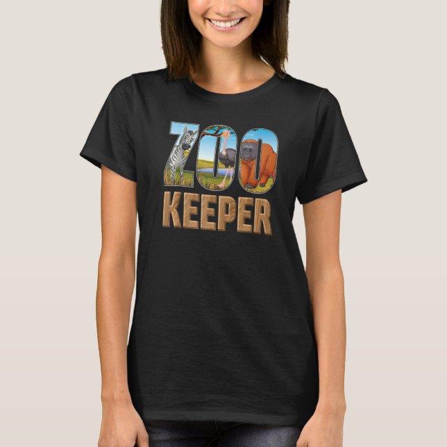 T-shirt Costume Zookeeper African Savanna Zoo Keeper Anima (Devant)