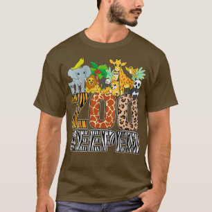 T-shirt Costume Zookeeper Femme Zebra Wild Print Africain
