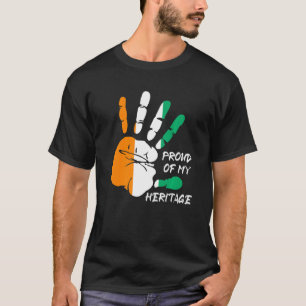 T-shirt Côte d'Ivoire Drapeau doigt empreinte Afrique