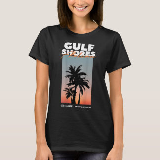 T-shirt Côte du Golfe - Alabama Summer Palm Vacation Usa