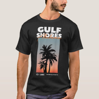 T-shirt Côte du Golfe - Alabama Summer Palm Vacation Usa