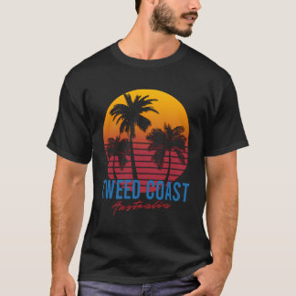 T-shirt Côte Tweetée vintage Australie Palm Trees Sunset R