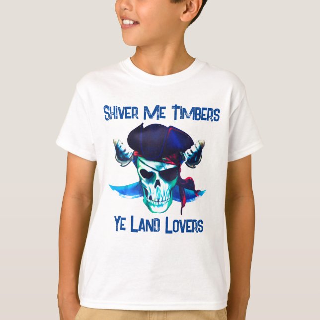 T-shirt coton crâne pirate du garçon | Vêtements p (Devant)