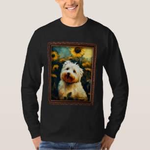 T-shirt Coton De Tulear Peinture Tournesol Fleur Maman Fem