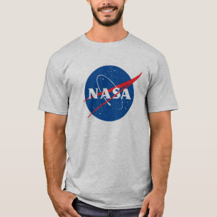 T-shirt Coton Lourd Iconique NASA (gris Lune)