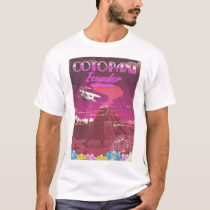 T-shirt Cotopaxi ,Équateur AFFICHE DE VOYAGE PAR AVION