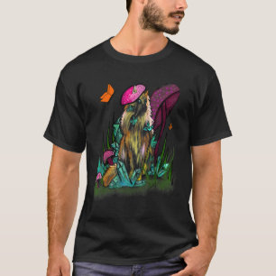 T-shirt Cottage Core Chat Champignon Grenouille cottage fé