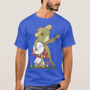 T-shirt Cottagecore Aesthétique Cute Frog Sur Champignons 