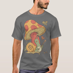 T-shirt Cottagecore Escargot esthétique jouer Banjo sur Mu