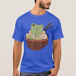 T-shirt Cottagecore esthétique Kawaii Frog Japonais Ramen 