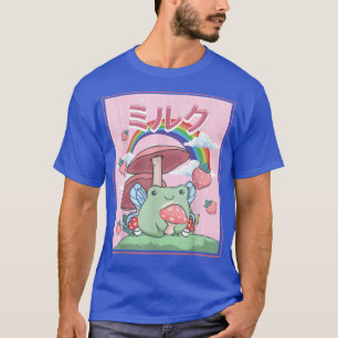 T-shirt Cottagecore Esthétique Kawaii Grenouille Fée Champ