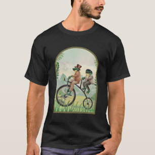 T-shirt Cottagecore Esthétique Toad Frog équitation Vélo