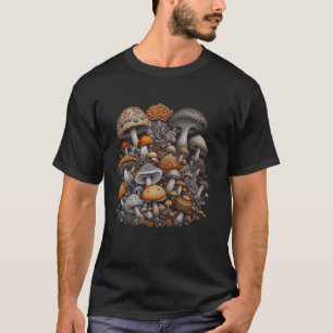 T-shirt Cottagecore Fairycore Dark Academia Champignon Myc