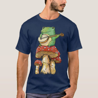 T-shirt cottagecore fée grunge grenouille sur champignons