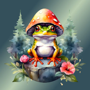 T-shirt Cottagecore Frog Champignons