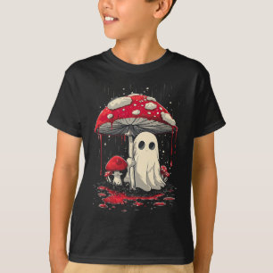 T-shirt Cottagecore Halloween Chemise Fantôme Champignons