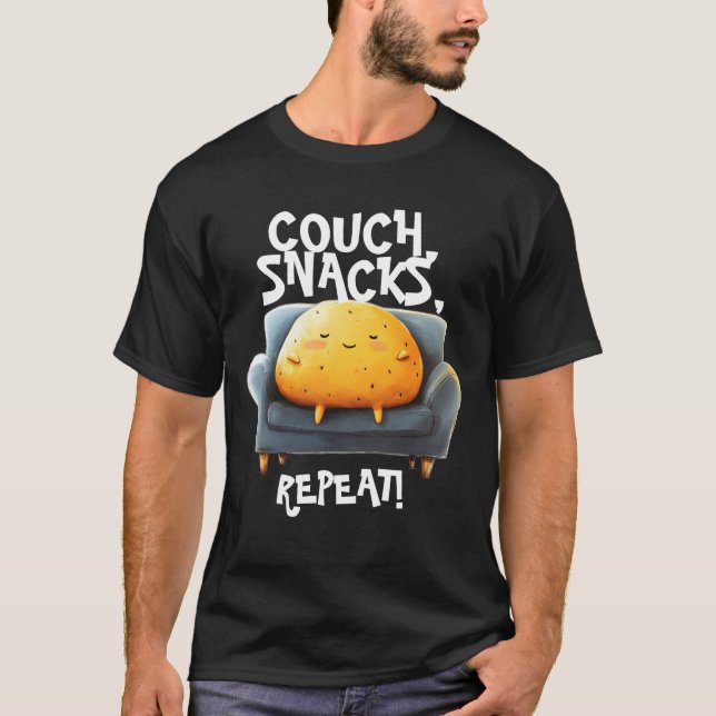 T-shirt Couch Potato Funny (Devant)