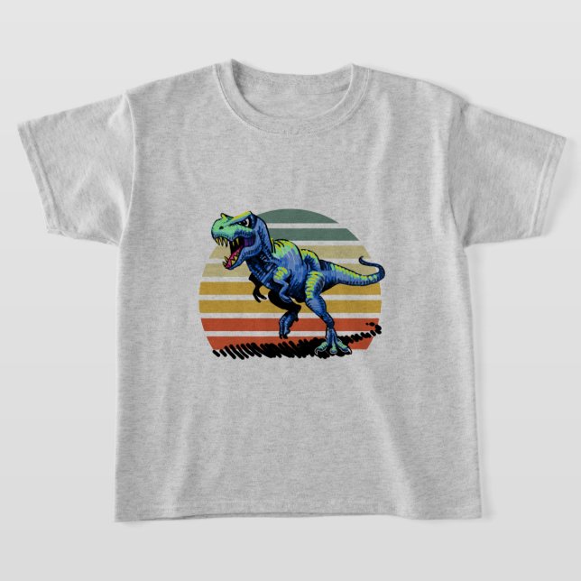 T-shirt couché de soleil T-Rex (Poser)