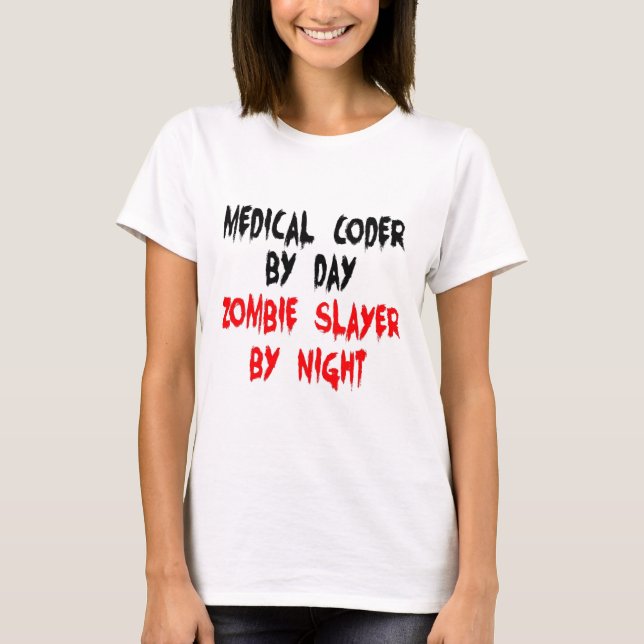 T-shirt Couche Zombie Coder Médicale (Devant)