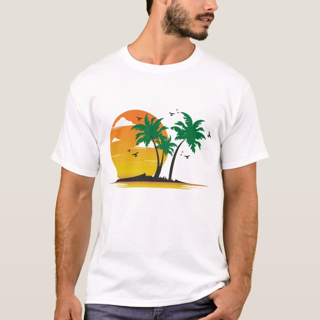 T-shirt Coucher de soleil (Devant)