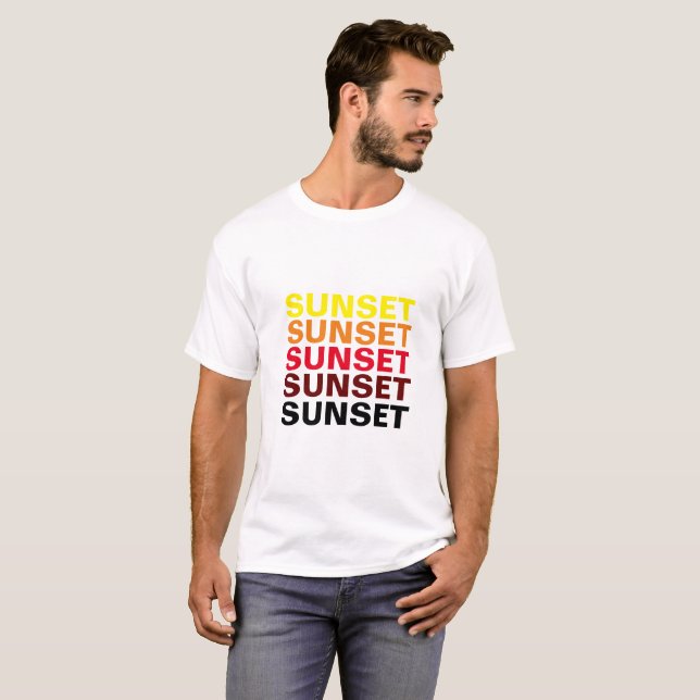 T-shirt coucher de soleil (Devant entier)