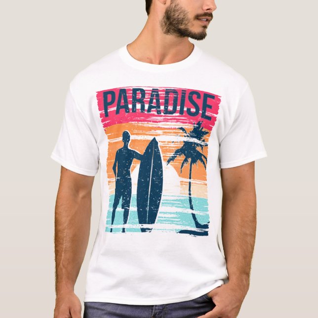 T-shirt Coucher de soleil au paradis (Devant)