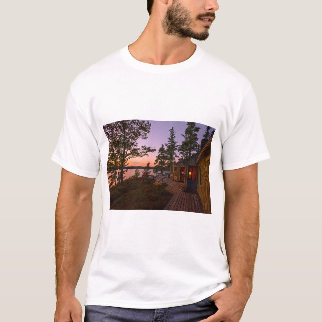 T-shirt Coucher de soleil au parc Acadia State Park (Devant)