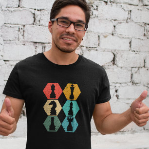 T-shirt Coucher de soleil classique pour pièces d'échecs V