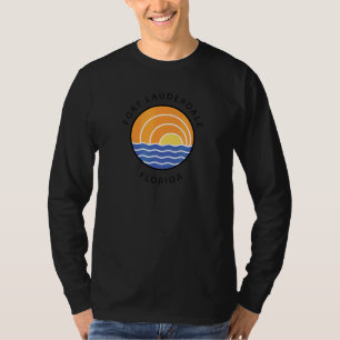T-shirt Coucher de soleil coloré rétro Fort Lauderdale Flo