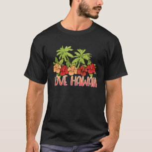 T-shirt Coucher de soleil cool Maui Fleurs d'Hibiscus Hawa