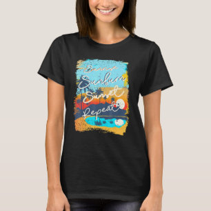 T-shirt Coucher de soleil Coucher de soleil Répéter Retro 