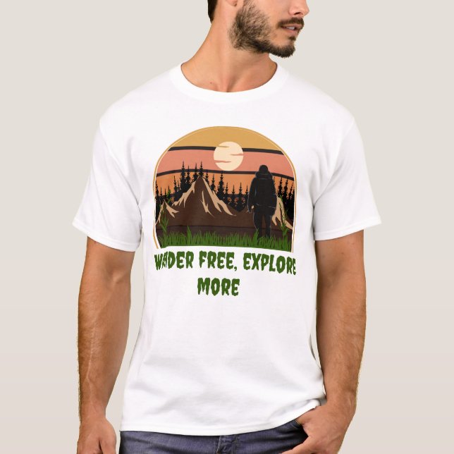 T-shirt Coucher de soleil d'aventure Retro (Devant)