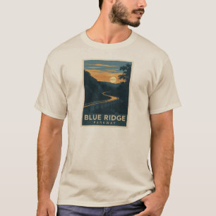 T-shirt Coucher de soleil de Blue Ridge Parkway