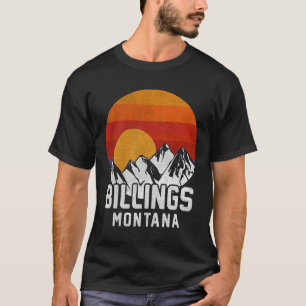 T-shirt Coucher de soleil de la montagne Billings Montana