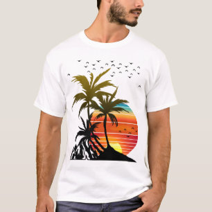 T-shirt Coucher de soleil de la montagne de Palm Trees