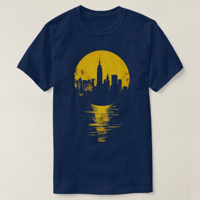 T-shirt Coucher de soleil de la vie urbaine (Design devant)