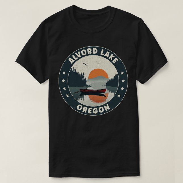 T-shirt Coucher de soleil de l'Oregon du lac Alvord (Design devant)