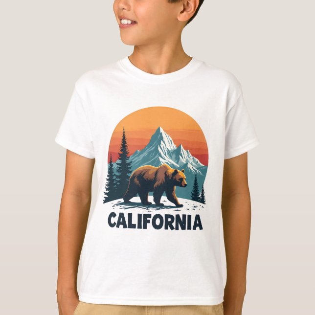 T-shirt Coucher de soleil de l'ours (Devant)