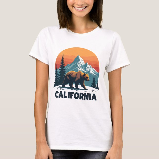 T-shirt Coucher de soleil de l'ours (Devant)