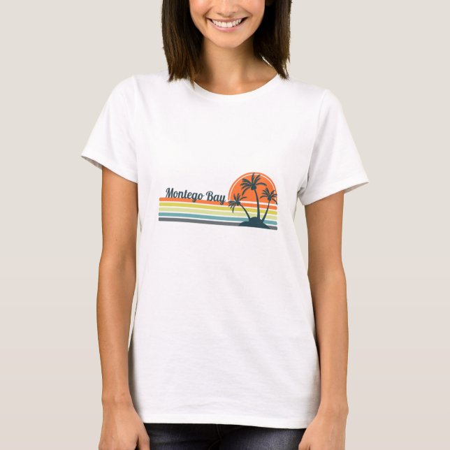 T-shirt Coucher de soleil de Montego Bay (Devant)
