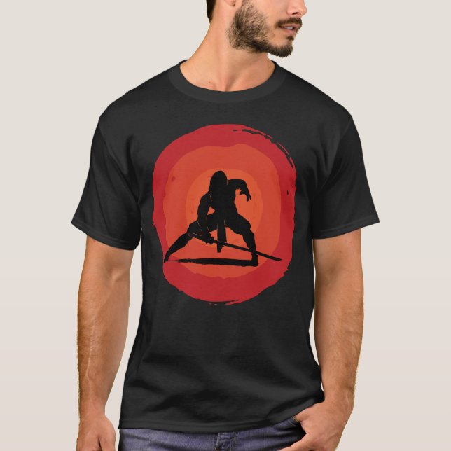 T-shirt Coucher de soleil de Ninja (Devant)