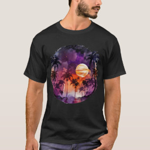 T-shirt Coucher de soleil de plage tropical