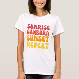 T-shirt Coucher de soleil de soleil répéter