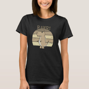 T-shirt Coucher de soleil de T-Rex Dinosaur séchée par Sep