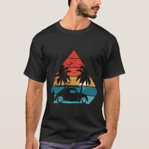 T-shirt Coucher de soleil de voyage de la route rétro