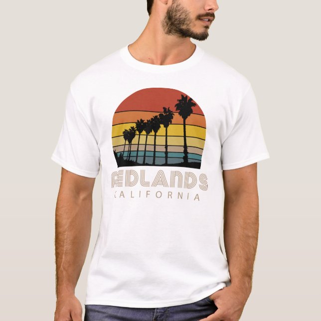 T-shirt Coucher de soleil des années 70 sur Redlands Vinta (Devant)