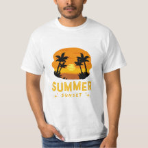 T-shirt coucher de soleil d'été